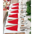 Christmas Santa Hats Silverware Holders for Party Dinner Table Dinnerware Decorations Supplies